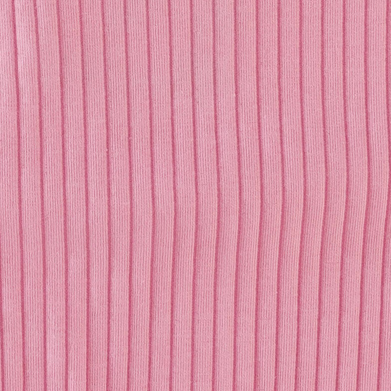 long sleeve two way zipper footie | vintage pink | organic cotton wide rib