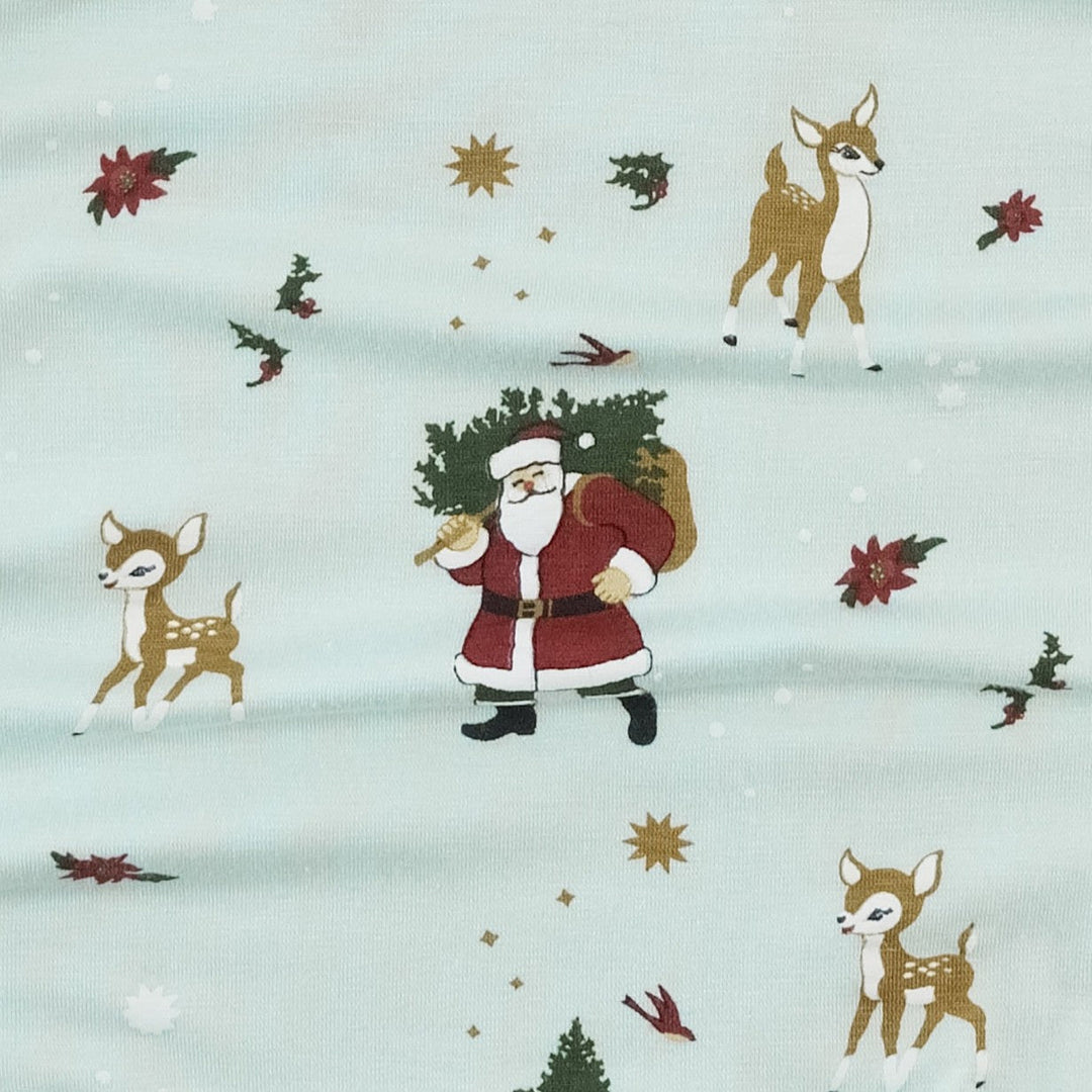 long sleeve pinafore apron pom pom pocket dress | vintage santa | bamboo