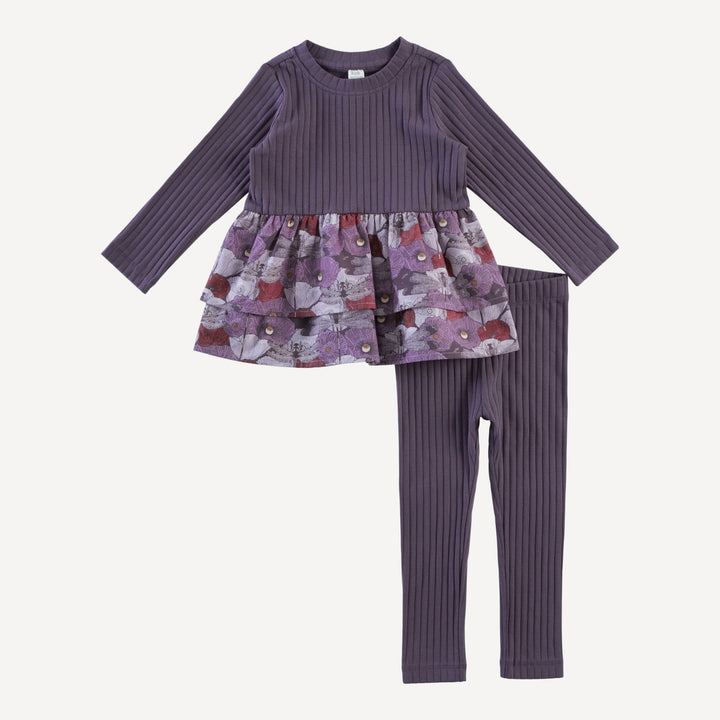zoe legging set | purple dragonfly | organic cotton