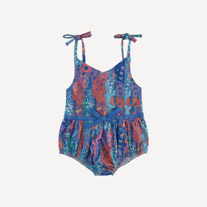 spaghetti tie bow bubble swimsuit | vivid hollyhocks | swim