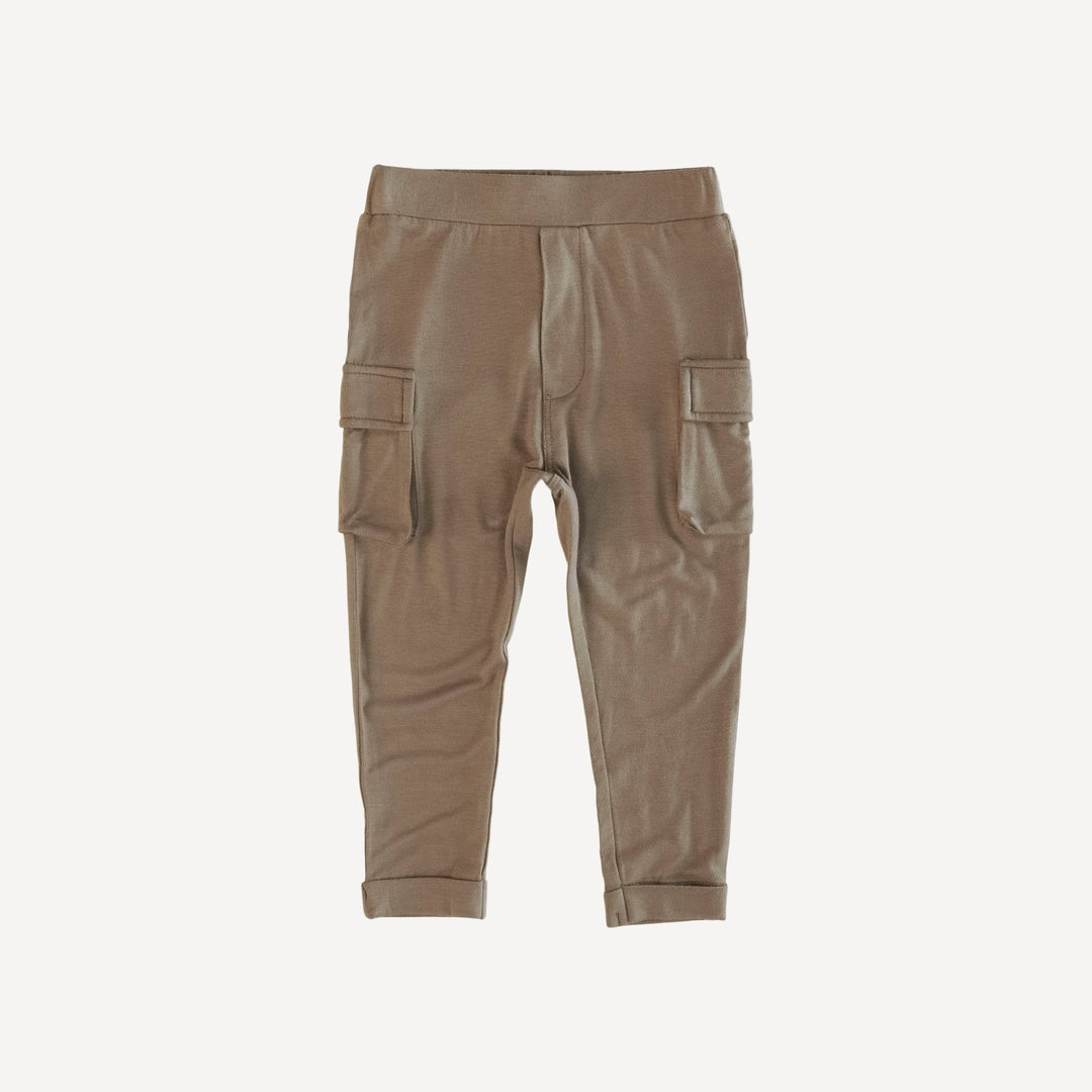 rolled skinny cargo pant | walnut | bamboo