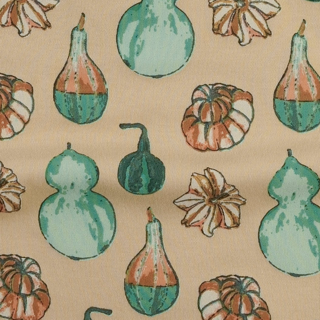 PRESALE short sleeve ringer tee | watercolor gourd | organic cotton interlock