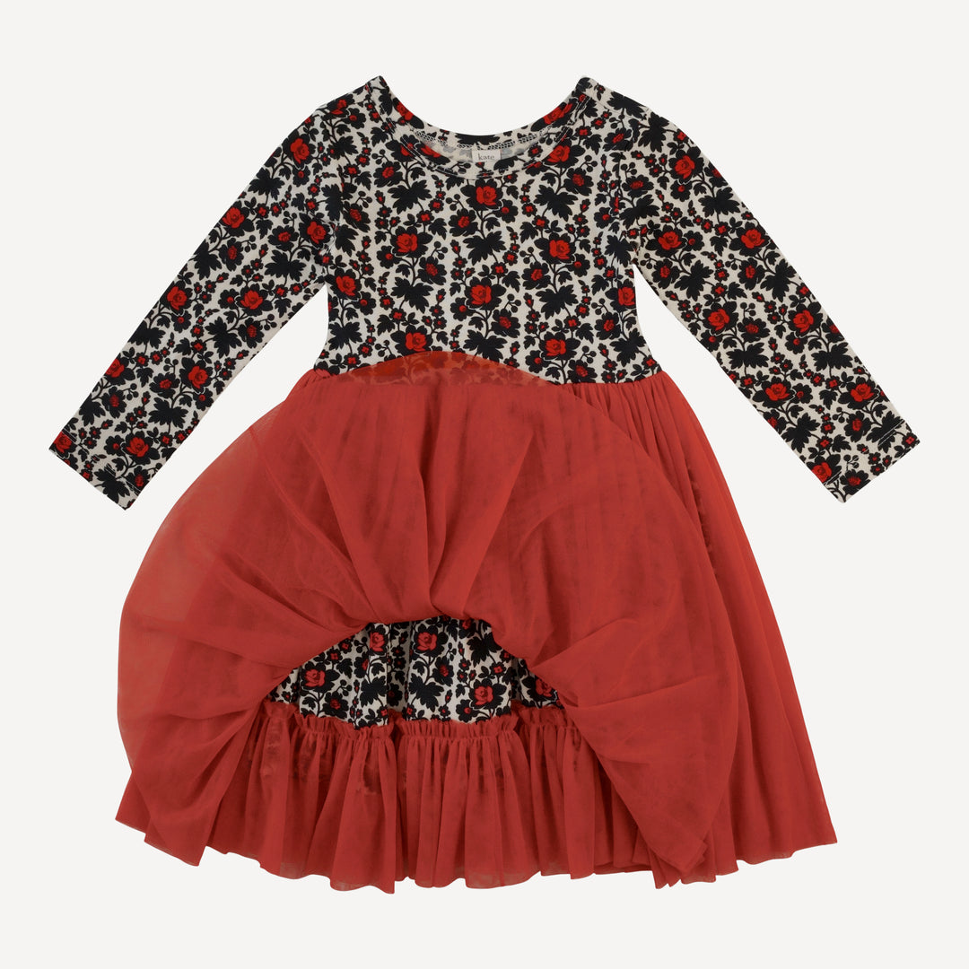 long sleeve ballerina dress | wild rose | bamboo