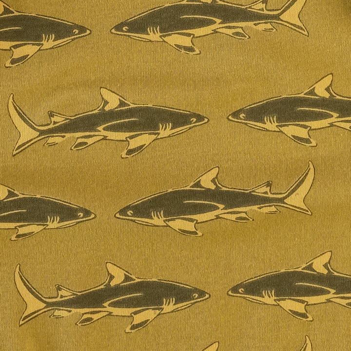 long sleeve zipper footie | willow shark | organic cotton interlock