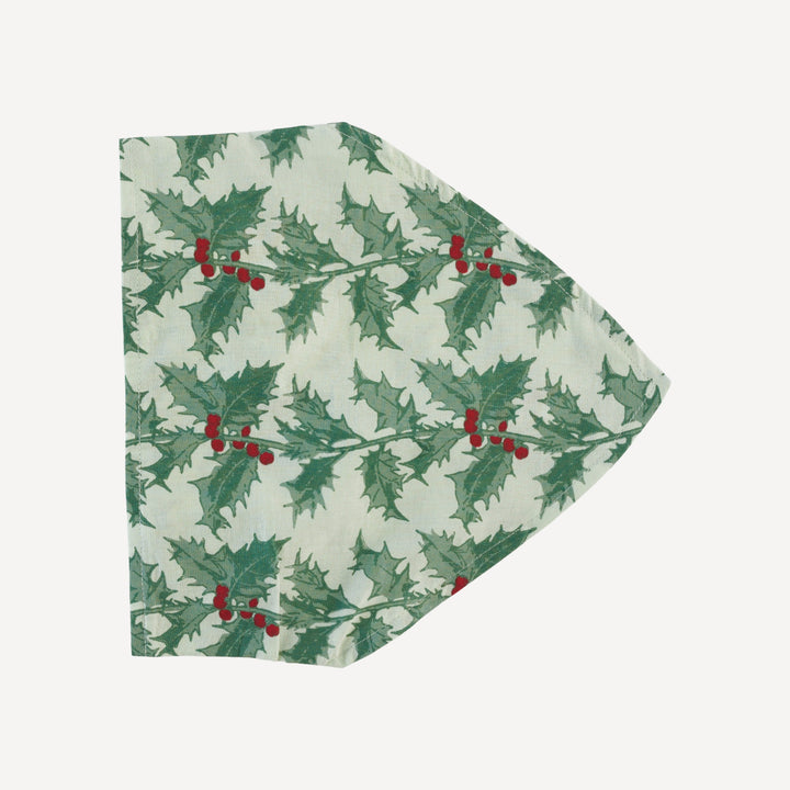 bandana headband | winter holly | organic cotton woven