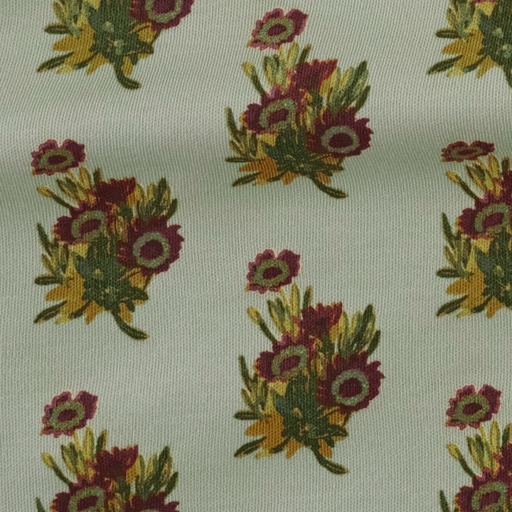 single layer blanket | wine tiny calendula | organic cotton interlock