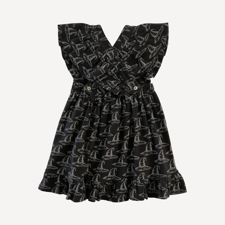 ruffle strap dress | witch hat | organic cotton interlock