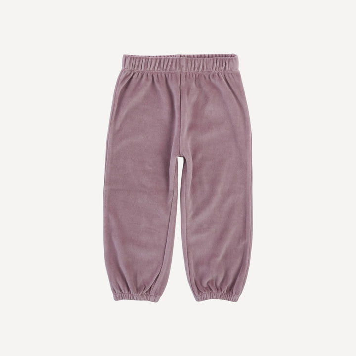 three bears relaxed jogger set | woodrose | organic cotton velour