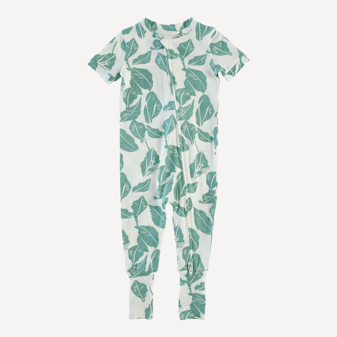 short sleeve convertible zippy pj | woods leaf | modal