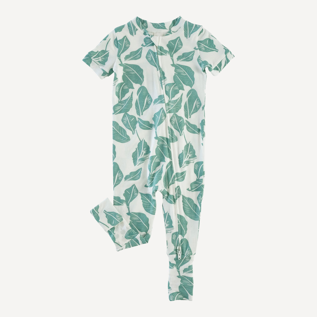 short sleeve convertible zippy pj | woods leaf | modal