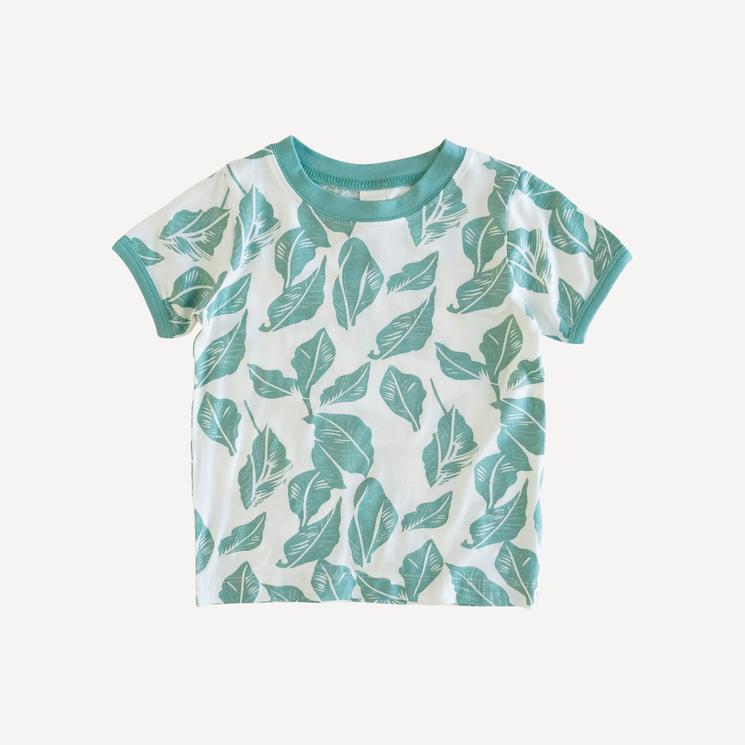 short sleeve ringer tee | woods leaf | modal