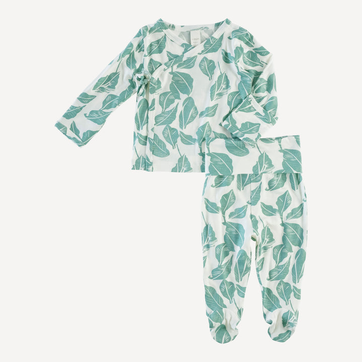 wrap layette set | woods leaf | modal