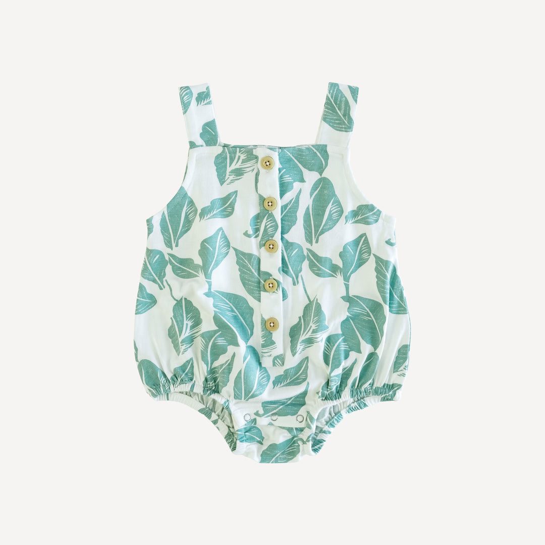 sleeveless button sun bubble | woods leaf | modal