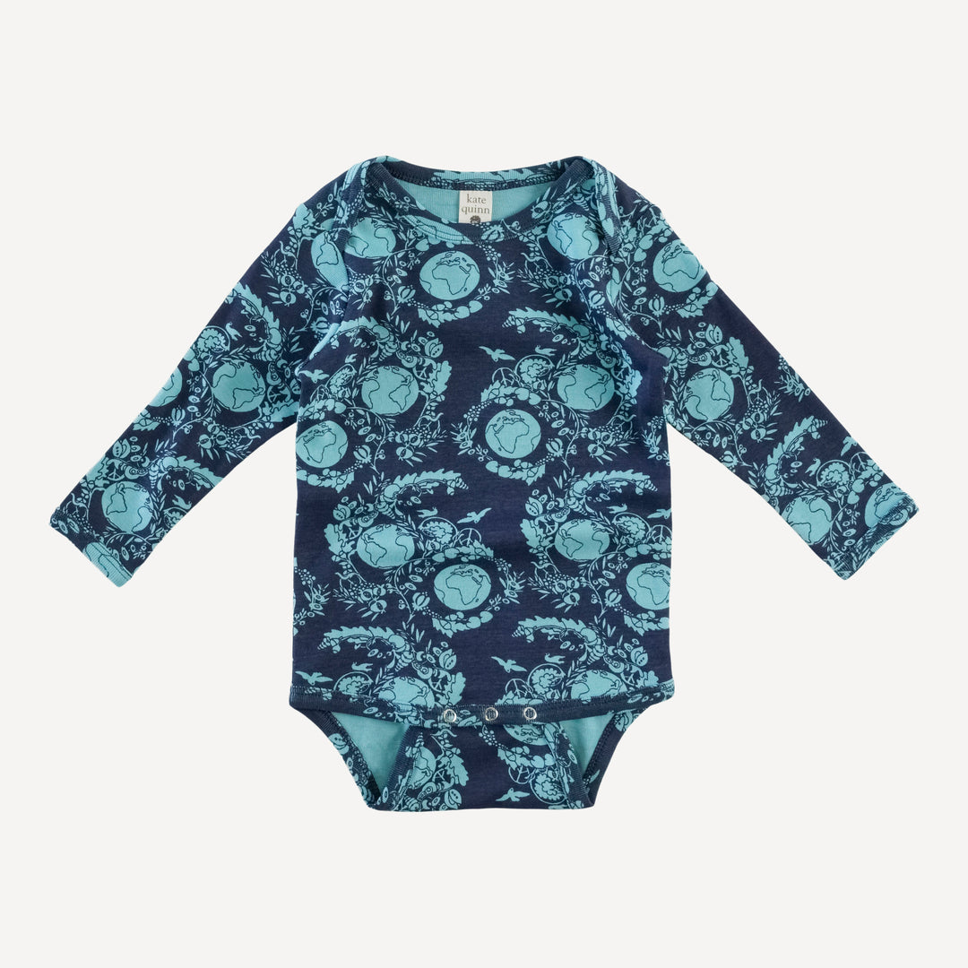 long sleeve lap neck bodysuit | world peace | organic cotton single rib