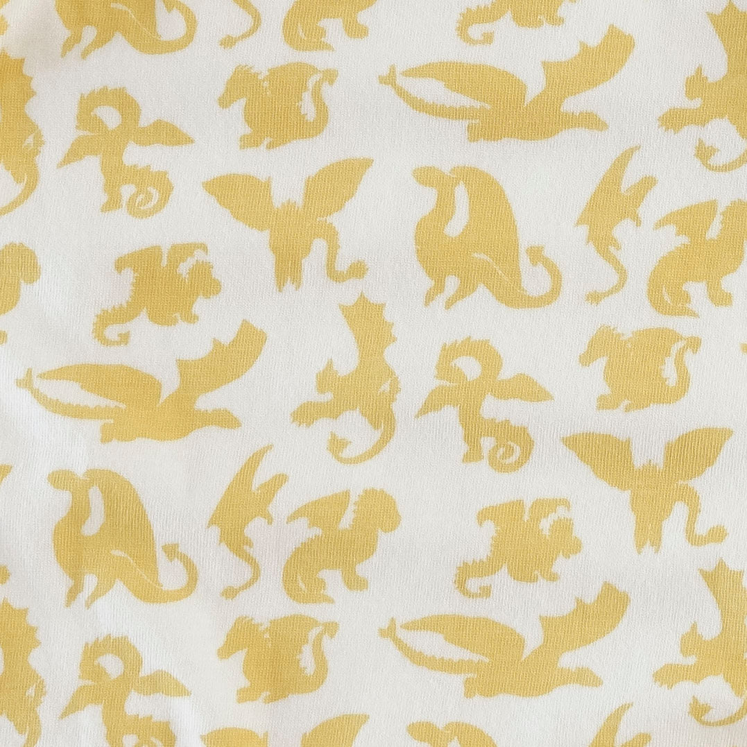 classic panda pant | yellow gargoyles | organic cotton jersey