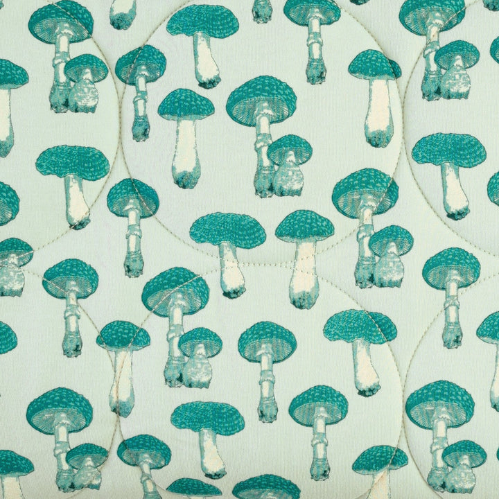 classic circle quilt | aqua fungi | organic cotton interlock