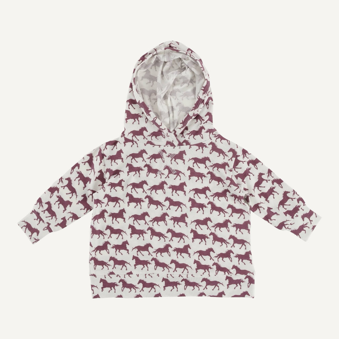 long sleeve essential skinny hoodie | wild ginger horses | organic cotton jersey