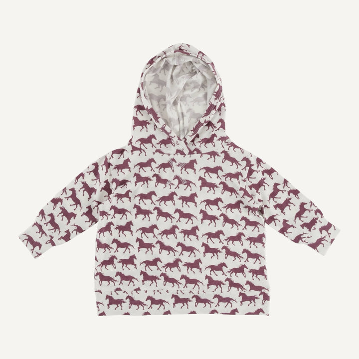 long sleeve essential skinny hoodie | wild ginger horses | organic cotton jersey