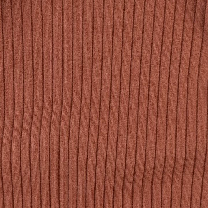 long sleeve lap neck footie | auburn | organic cotton wide rib
