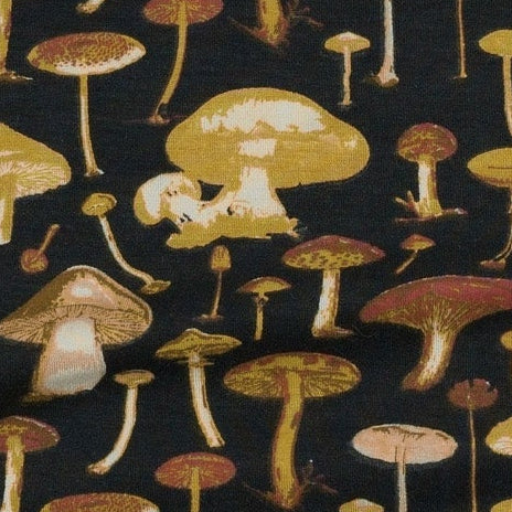 skinny tank + bike short set | black litho mushroom | modal