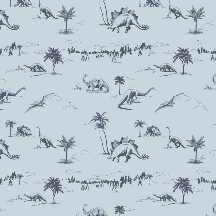 PREORDER mens short sleeve pocket tee | blue dino landscape | bamboo