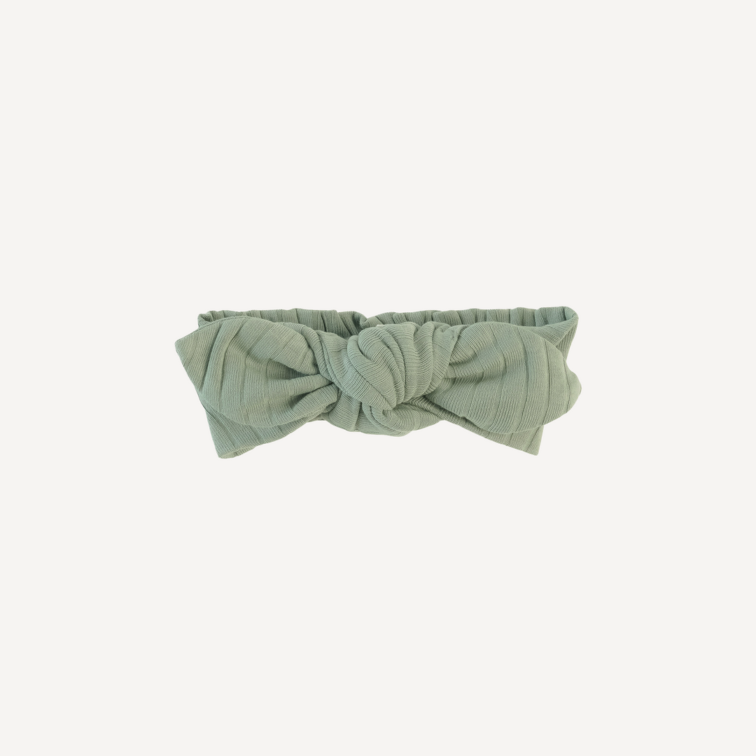 knot top elastic headband | green bay | classic rib