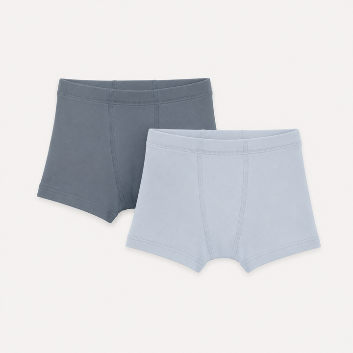 PREORDER boxer set of 2 | stormy | organic cotton interlock