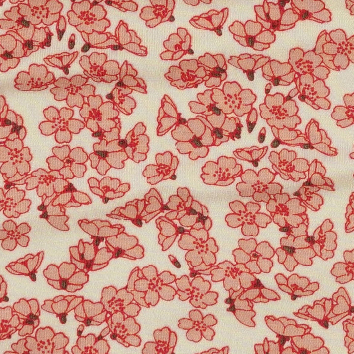 sleeveless button dress | cherry blossom scatter | bamboo