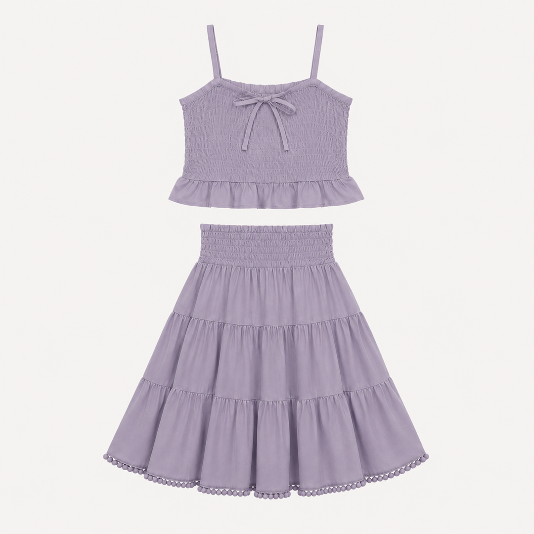 PREORDER clara set | dusty lavender | organic cotton interlock