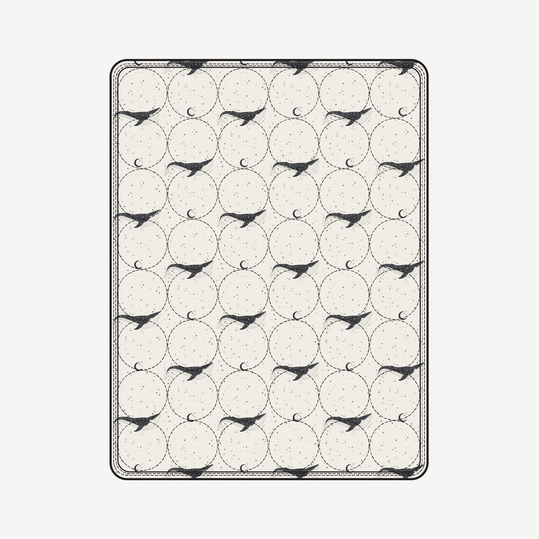 PREORDER classic circle quilt | mystical whales | bamboo