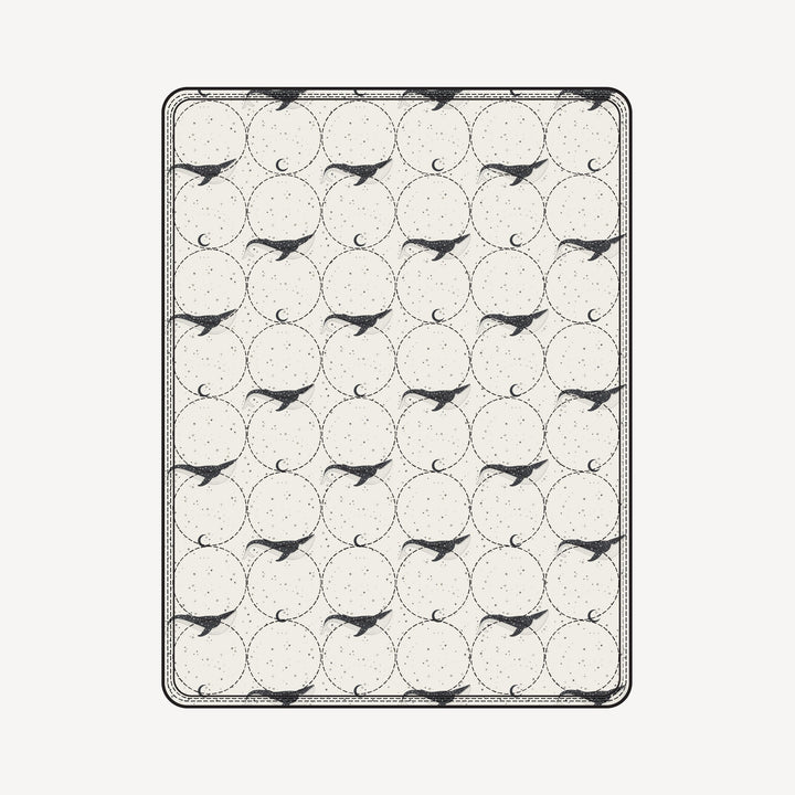 PREORDER classic circle quilt | mystical whales | bamboo