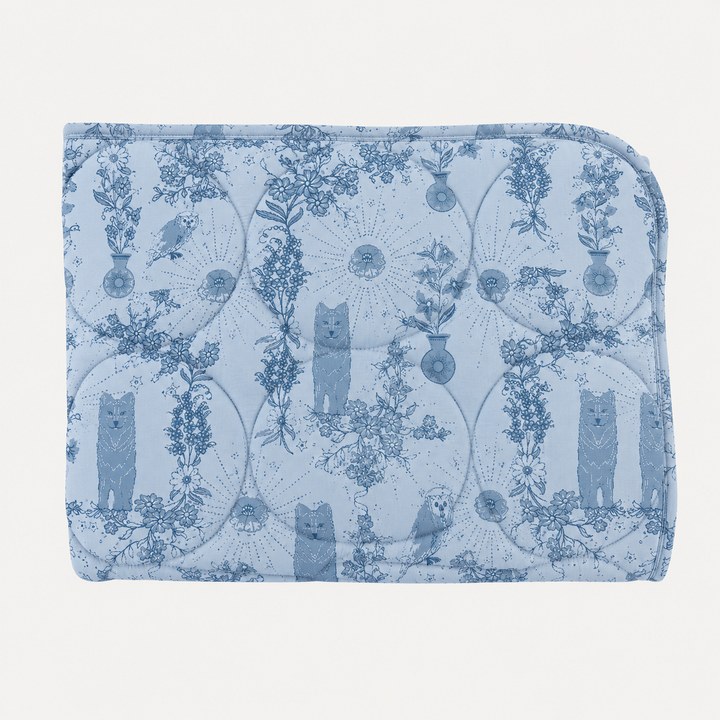 PREORDER classic circle quilt | wolf floral | organic cotton interlock