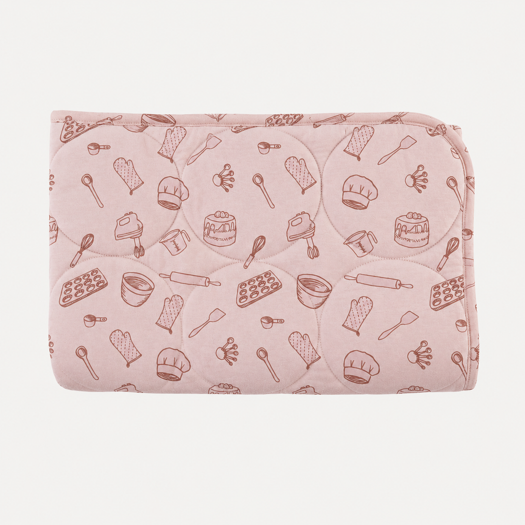 PREORDER classic circle quilt | pink baking | organic cotton interlock