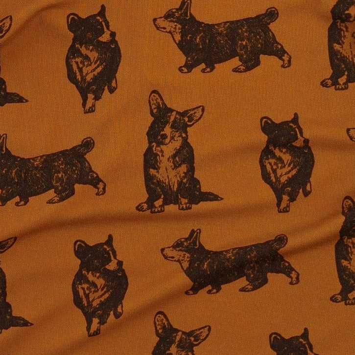 jade short set | corgis | light weight bamboo