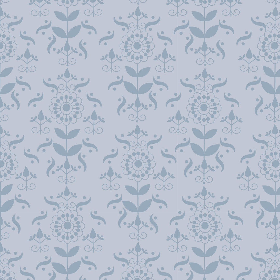 PREORDER long sleeve ballerina bubble | cornflower folk wallpaper | bamboo