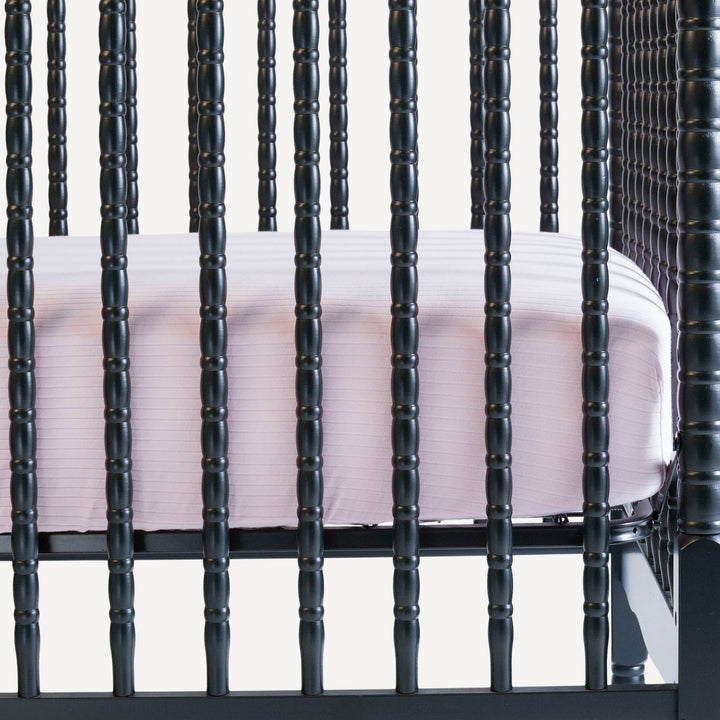 crib sheet | pink | organic cotton wide rib