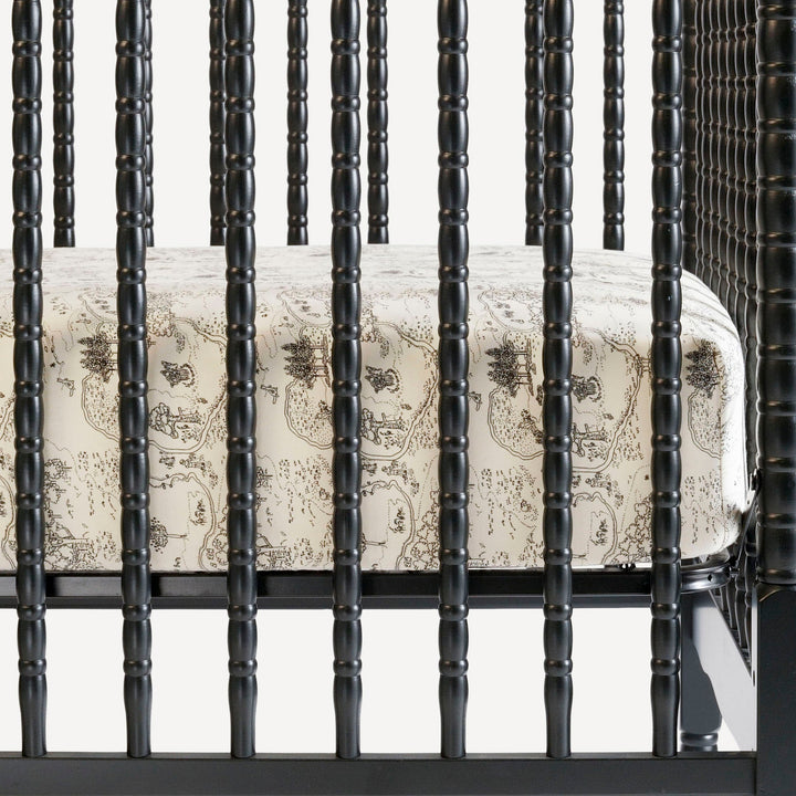 crib sheet | map | organic cotton interlock
