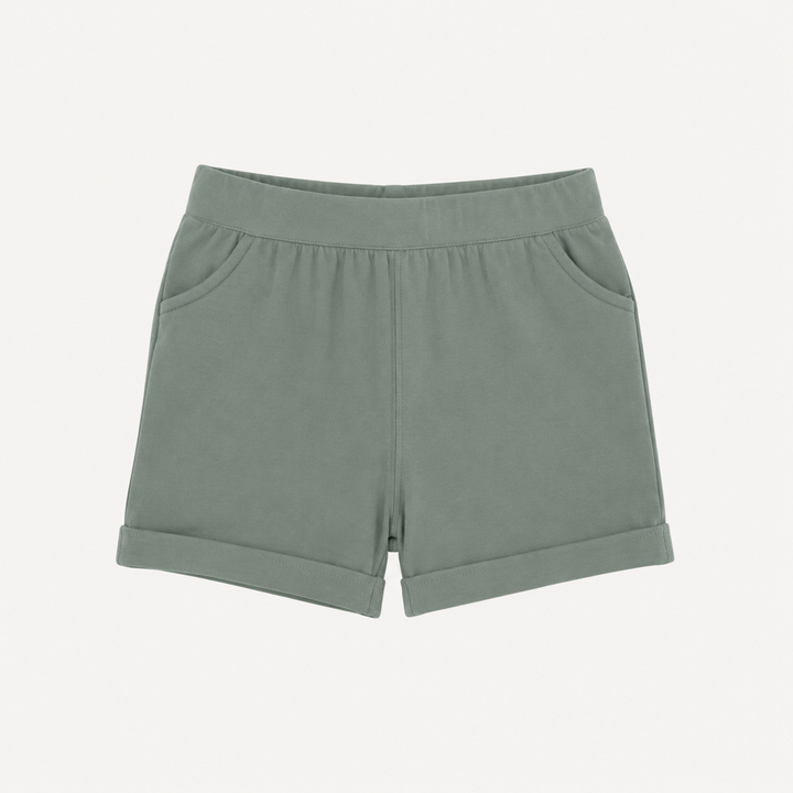 PREORDER cuffed pocket short | green bay | organic cotton interlock