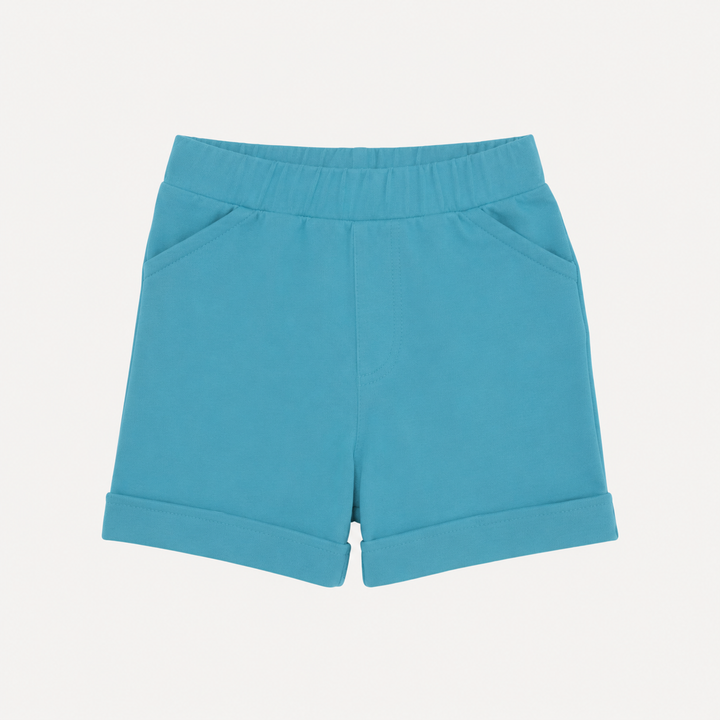 PREORDER cuffed pocket short | tropical sea | organic cotton interlock