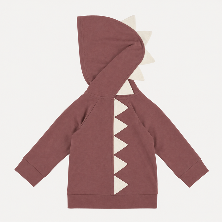 PREORDER dino zip hoodie | apple butter | organic cotton interlock