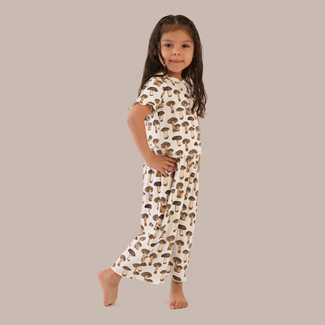short sleeve jade set | neutral fungi | bamboo