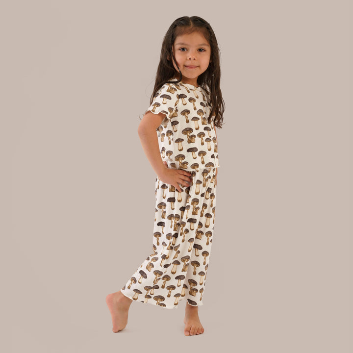 short sleeve jade set | neutral fungi | bamboo