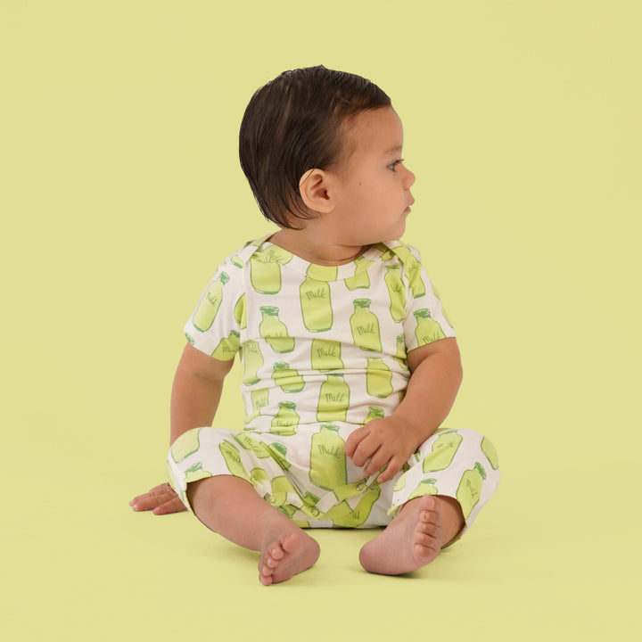 short sleeve lap neck jumpsuit | milk jars | bamboo