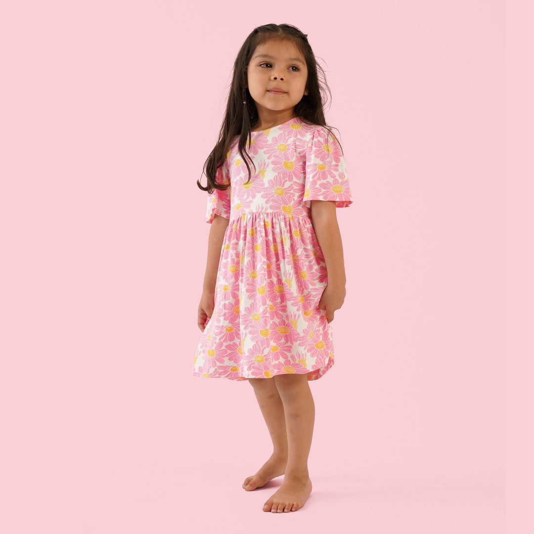 bell sleeve dress | bonbon daisy | bamboo