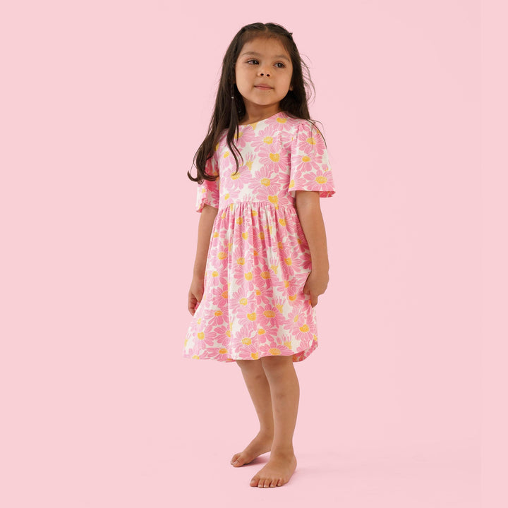 bell sleeve dress | bonbon daisy | bamboo