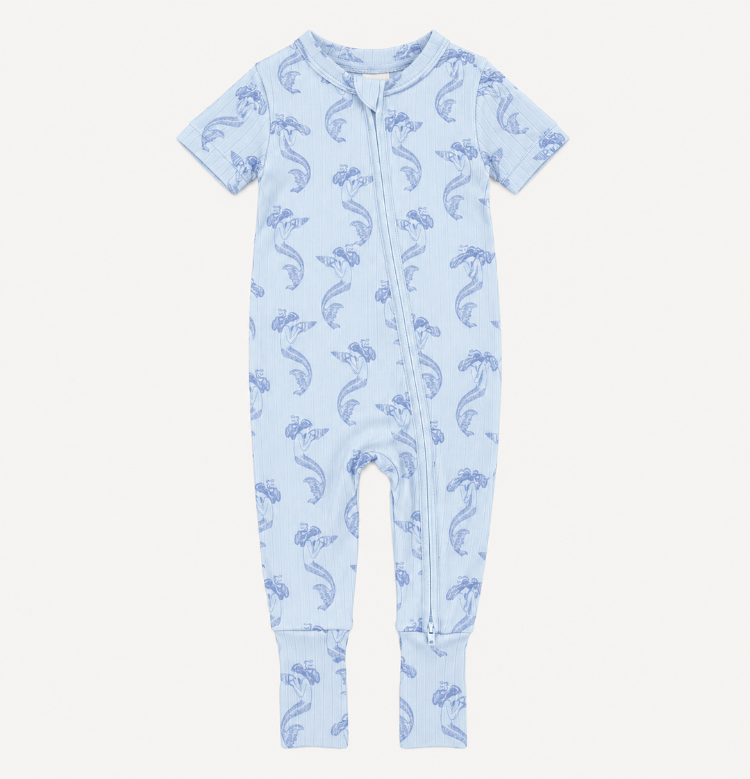 PREORDER short sleeve convertible zippy pj | mermaid shell | modal