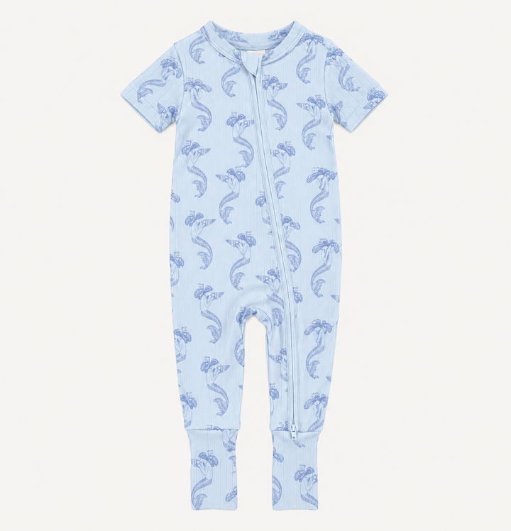 PREORDER short sleeve convertible zippy pj | mermaid shell | modal