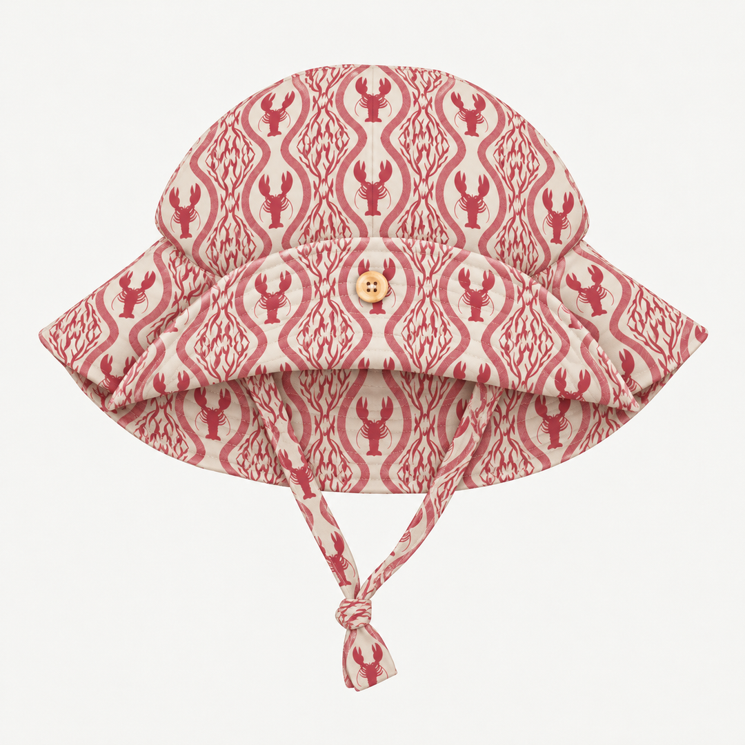 PREORDER button sun hat | lobster baroque | modal