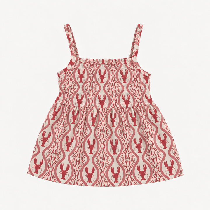 PREORDER spaghetti strap smocked top | lobster baroque | modal