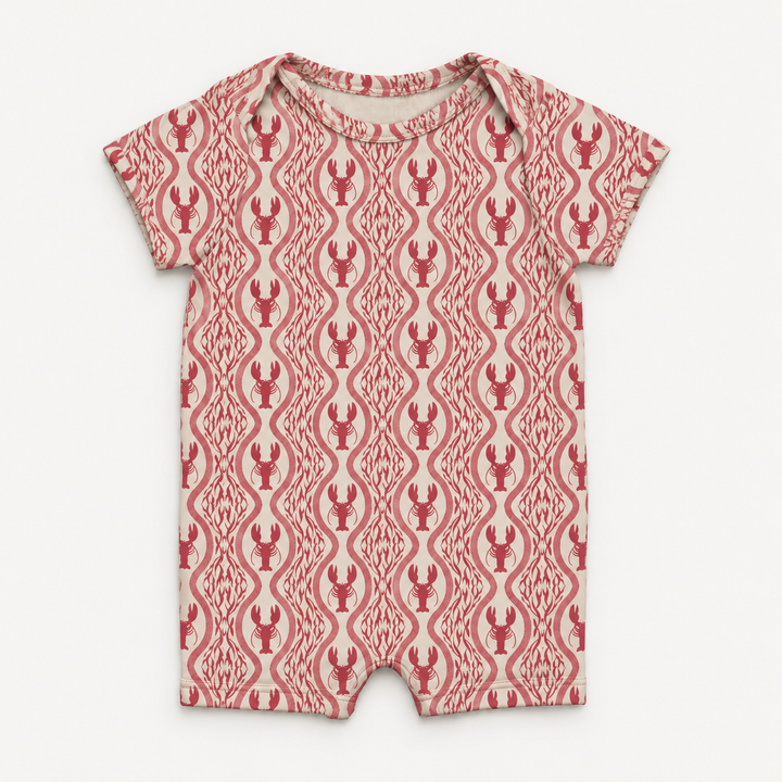 PREORDER short sleeve lap neck shortie | lobster baroque | modal